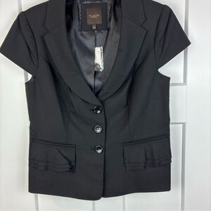 NWT The Limited Collection Women's Black Vest Top Blazer Size Large  f